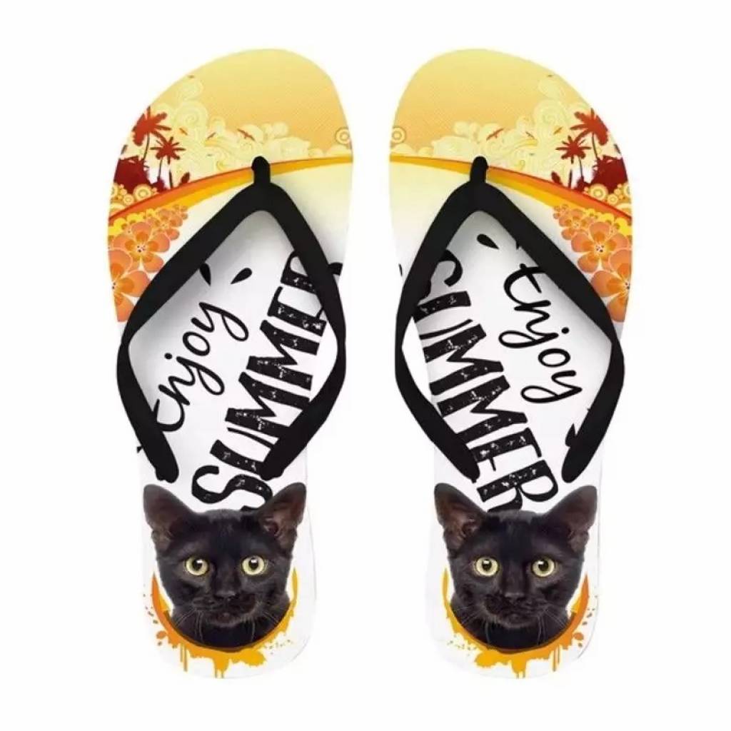 Flip Flops Katze Schwarz 37-39